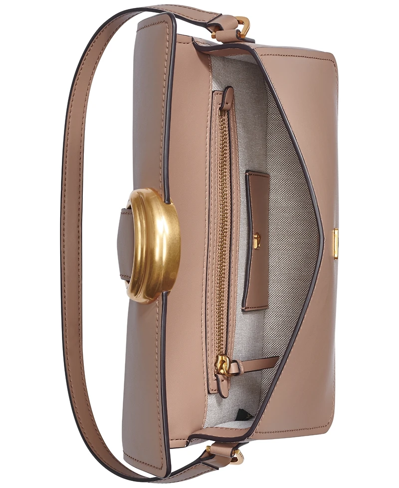 Donna Karan New York Valley Stream Leather Buckle Shoulder with Removable Strap