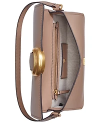 Donna Karan New York Valley Stream Leather Buckle Shoulder with Removable Strap