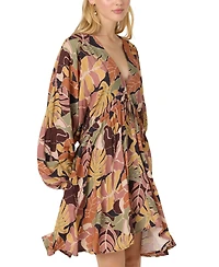 O'Neill Juniors' Adalyn V-Neck Long-Sleeve Dress