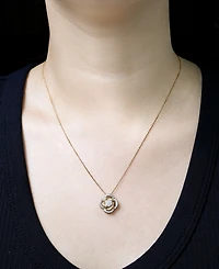 2-Pc. Set Diamond Pendant Necklace & Earrings (1/2 ct. t.w.) in 14k Gold-Plated Sterling Silver, Exclusively at Macy's
