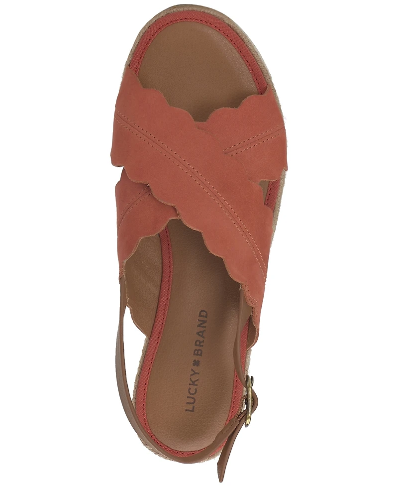 Lucky Brand Women's Tonita Crossband Espadrille Wedge Sandals
