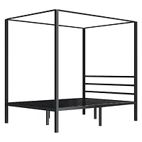 Slickblue Modern Four Poster Canopy Bed Stylish Elegant Frame For Bedroom