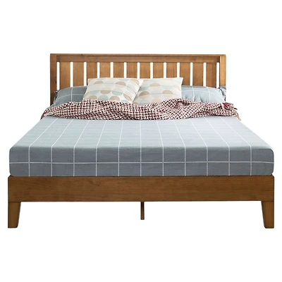 Slickblue Platform Bed Frame with Headboard - Modern Sleek Design, No Box Spring Required