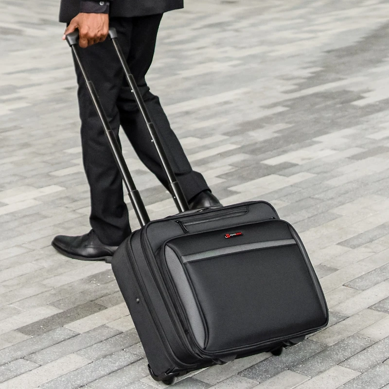 Alpine Swiss Rolling Briefcase Wheeled Overnight Carry on Bag up to 15.6” Laptop