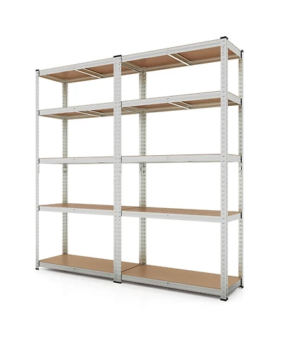 Pcs 5 Tier Adjustable Garage Shelving Unit with 2000 lbs Max Load for Warehouse