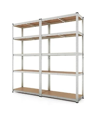 Pcs 5 Tier Adjustable Garage Shelving Unit with 2000 lbs Max Load for Warehouse