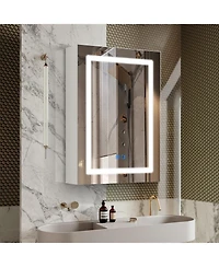 Lalahoo 20"x28" Medicine Cabinet with Lights,Medicine Cabinet Mirror,Medicine Cabinets for Bathroom