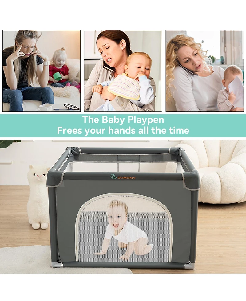 Comomy Small Baby Playpen Activity Center Baby Play Yard Indoor Outdoor 36"x 36"