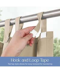 Awesome Home Outdoor Cabana Solid Uv Protected Privacy Tab Top Curtain Panel, 52"x108"