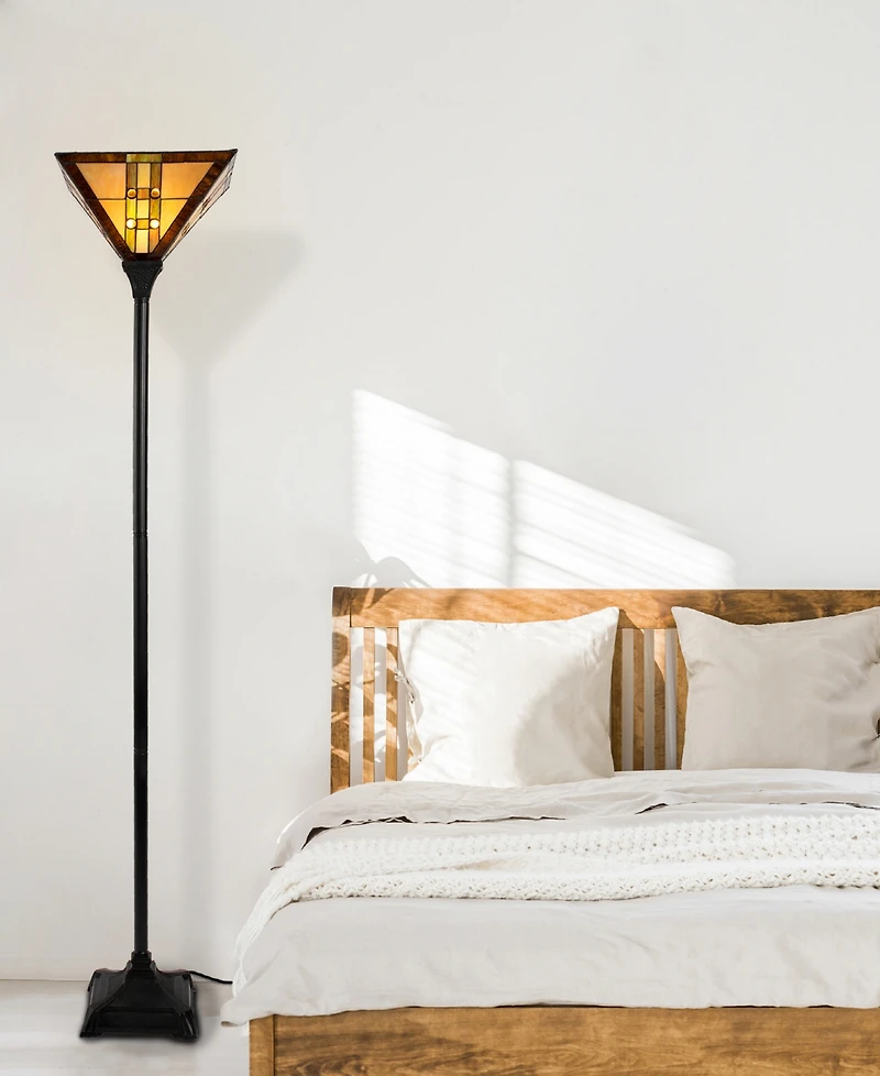Lavish Home 71" Mission Style Led Banker's Floor Lamp