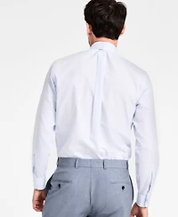 Men's Regular-Fit Non-Iron Spread Collar Stripe Broadcloth Dress Shirt