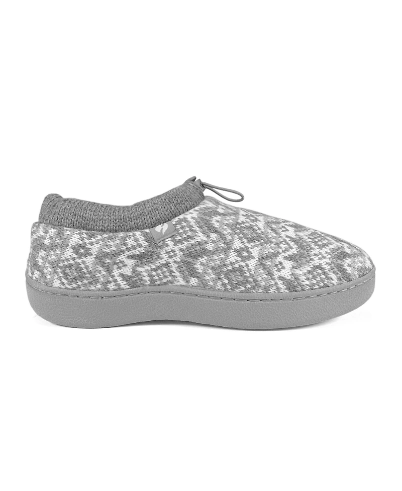 Heat Holders Women's Emma Fair Isle Knit Drawstring Slippers