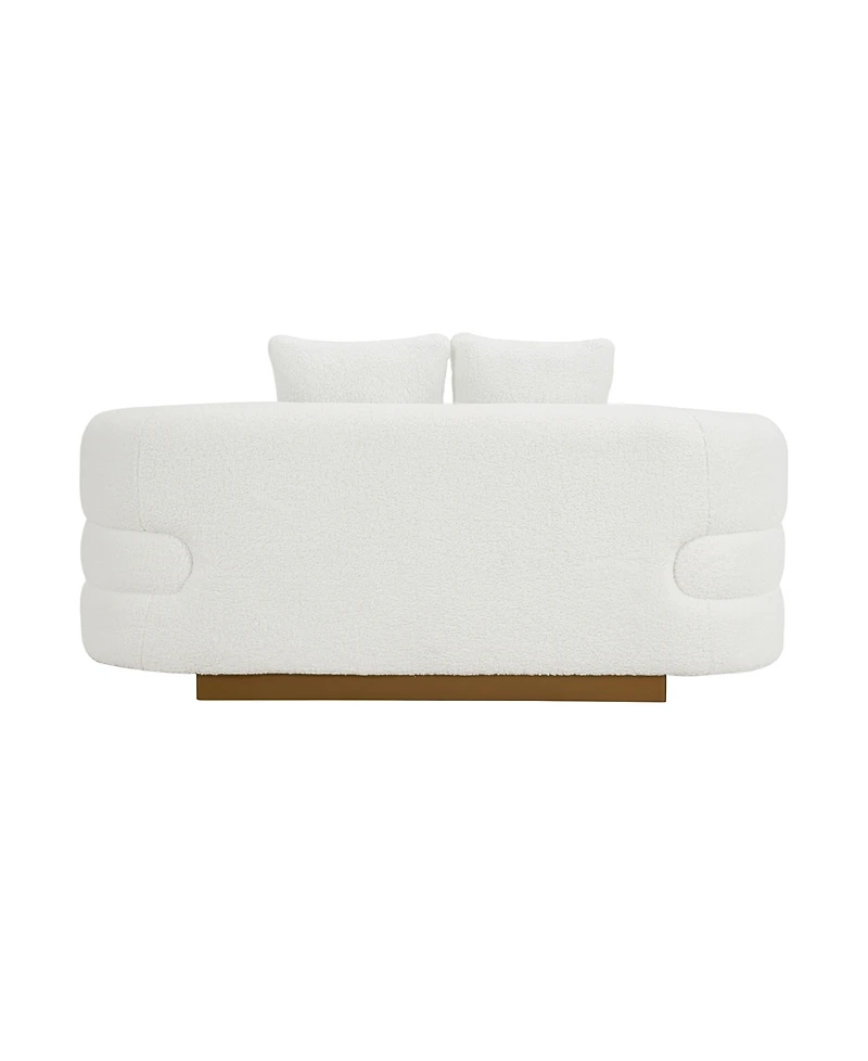 Homelegance 71" White Label Lyman Sherpa Love Seat