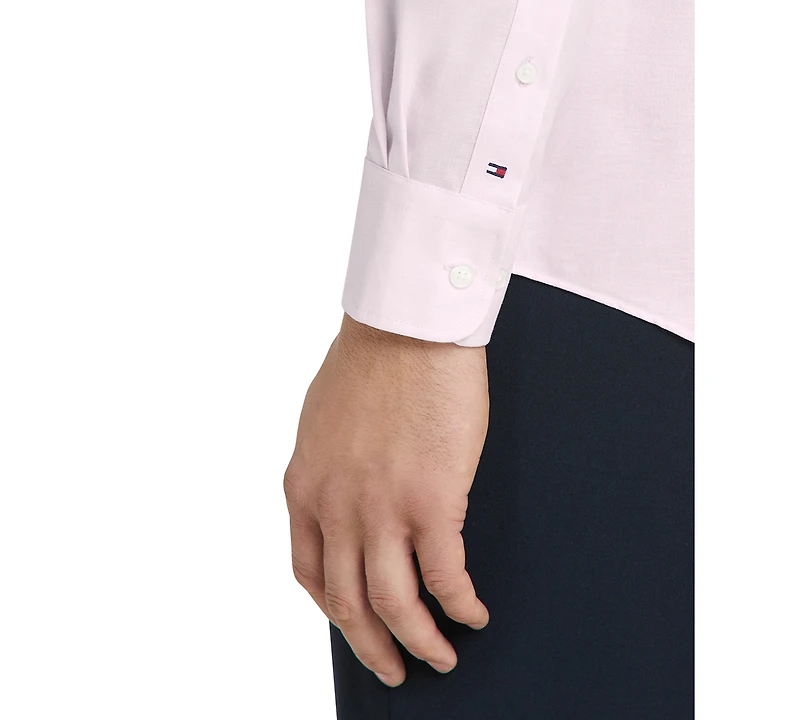 Tommy Hilfiger Mens Regular Fit Linen Dress Shirt