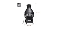 Slickblue 45-inch Cast Iron and Steel Outdoor Fire Pit Chimenea