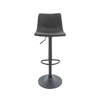 LeisureMod Tilbury Modern Adjustable Bar Stool With Footrest & 360-Degree Swivel