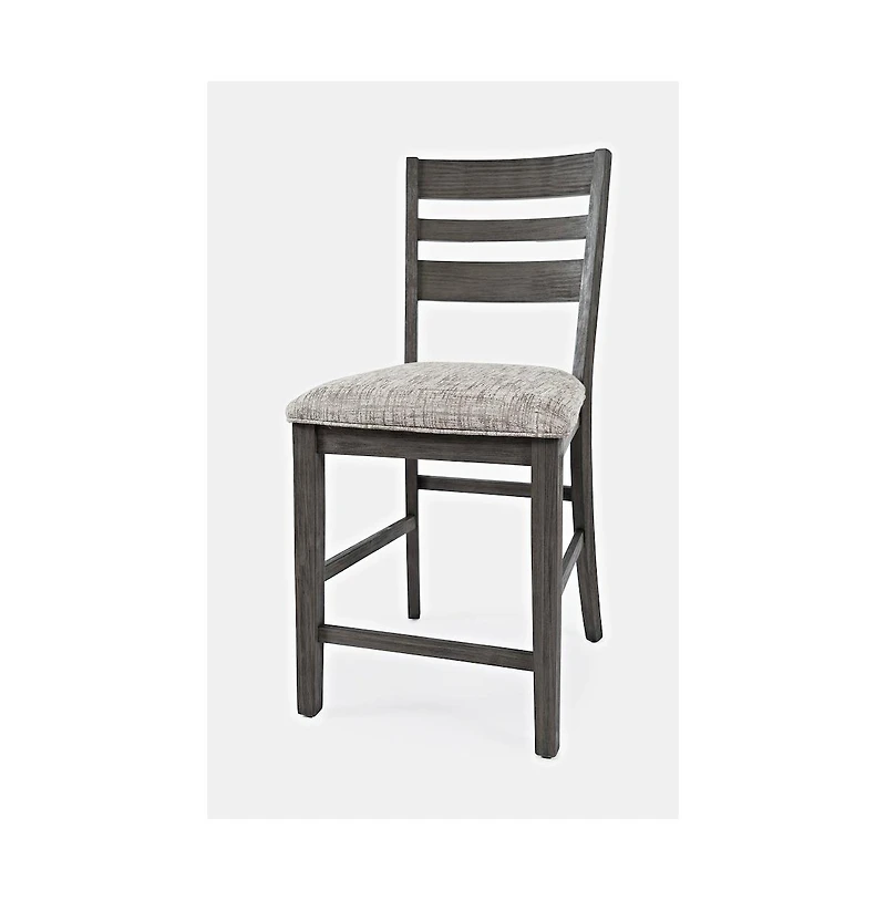 Jofran Altamonte Contemporary Ladderback Upholstered Counter Stool (Set of 2)