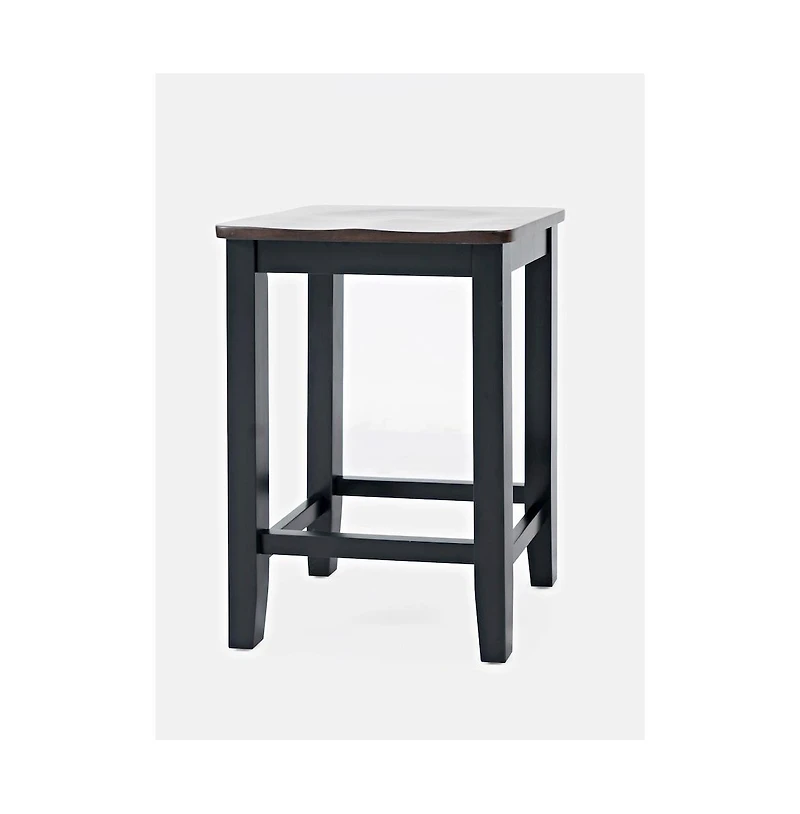 Jofran Asbury Park Solid Acacia Farmhouse Backless Saddle Stool (Set of 2)