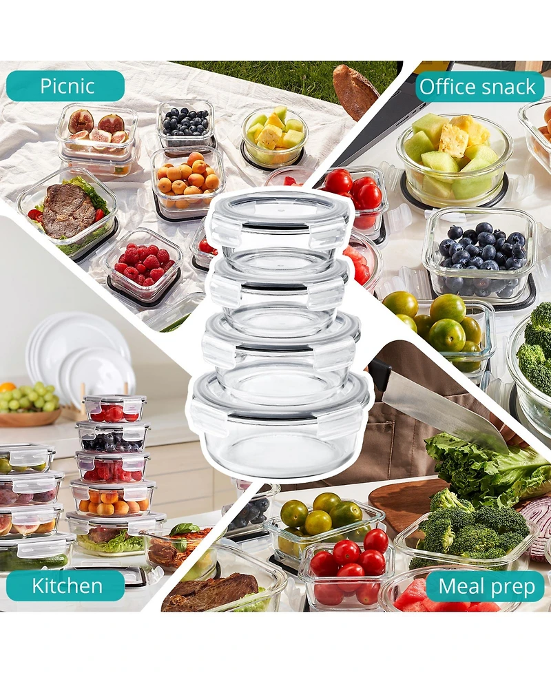 Sorbus -Piece Glass Food Storage Containers with Lids