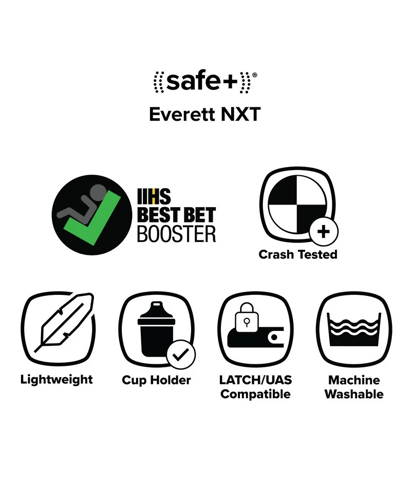 Diono Toddler Everett Nxt Rigid Latch High Back Booster Car Seat