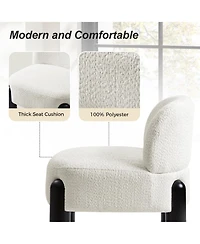 Hulala Home Zara Modern Armchair with Solid Wood Legs and Adjustable Feet