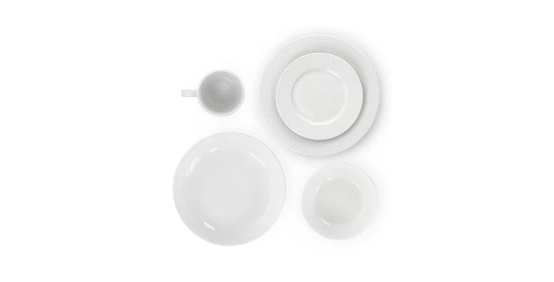 18-Piece Porcelain Dish Set – Service for 6 with Dinner Plates, Cereal Bowls & Coffee Mugs