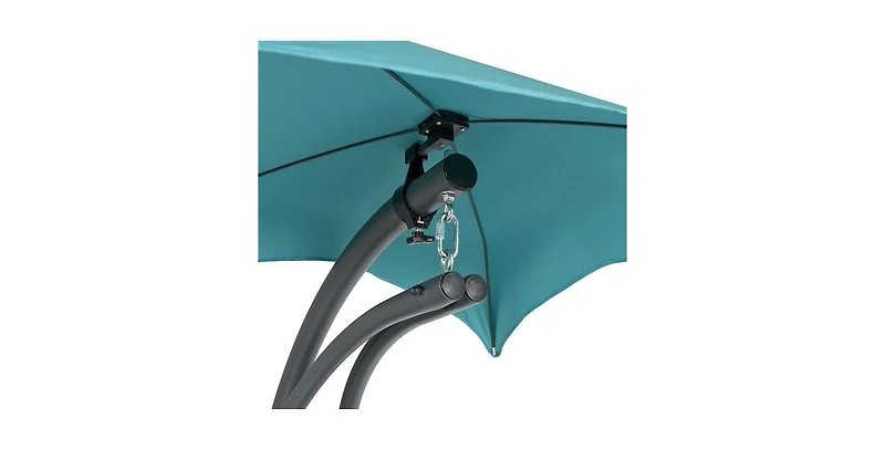 Slickblue Teal Single Person Sturdy Modern Chaise Lounger Hammock Chair Porch Swing