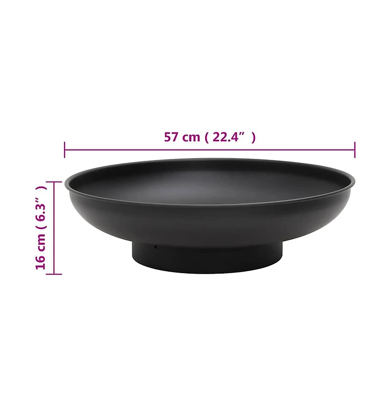vidaXL Fire Pit 22.4" Steel