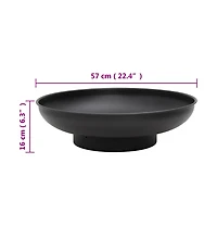 vidaXL Fire Pit 22.4" Steel