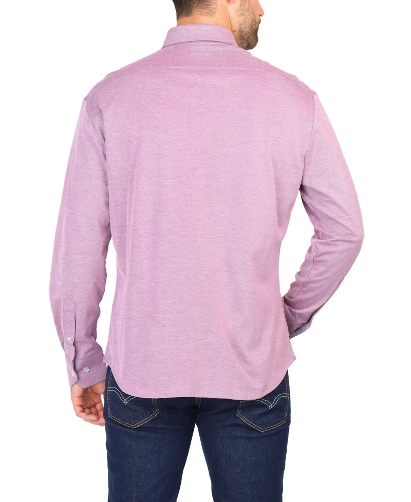 Solid Melange Mico Pique Shirt