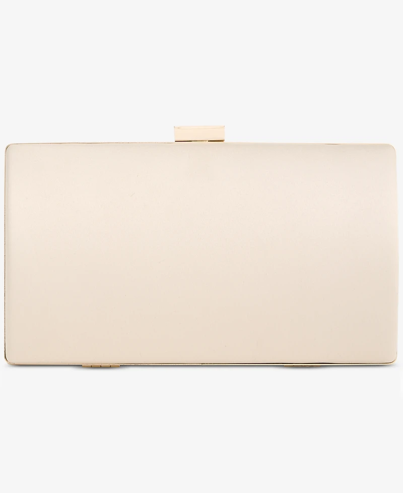 I.n.c. International Concepts Ranndi Matte Champagne Satin Clutch Crossbody, Exclusively at Macy's