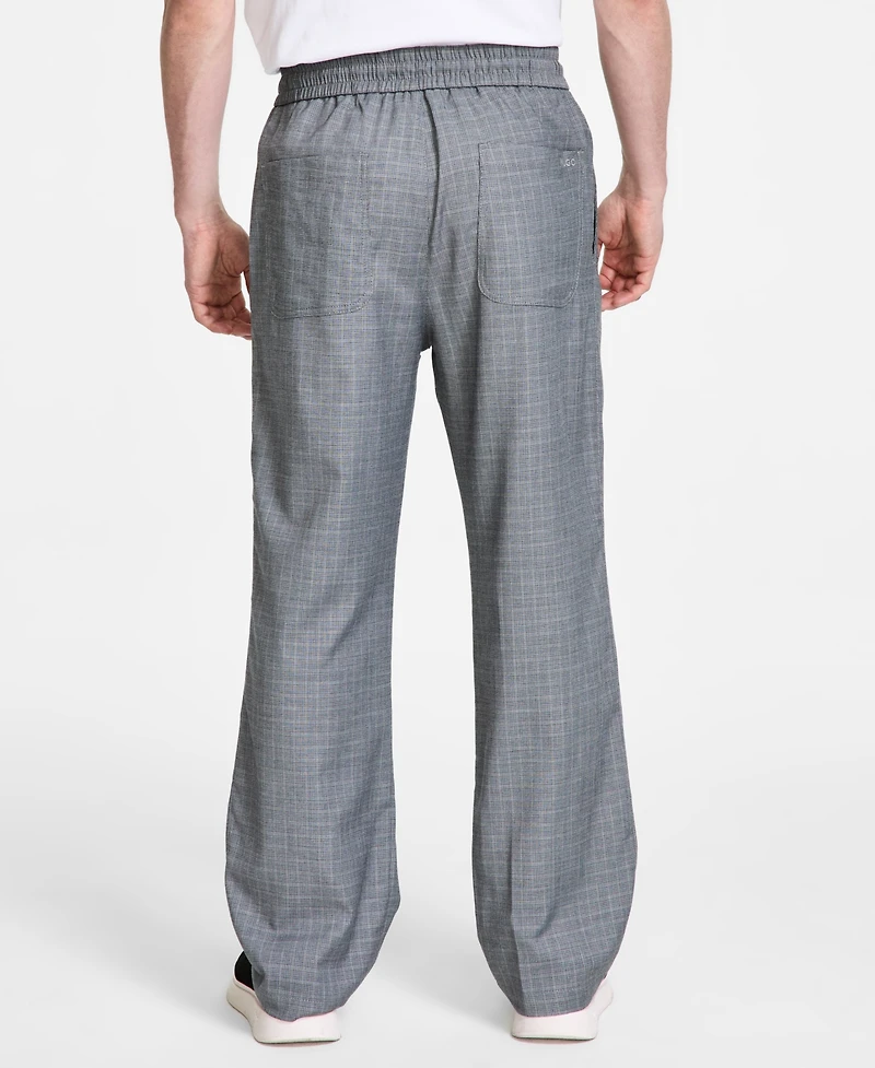 Hugo by Boss Men's Plaid Straight-Fit Pull-On Trousers