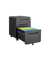 3 Drawer Mobile File Cabinet Under Desk Office Versatile Storage for Legal/Letter/A4 Files, 5 Wheel Design Anti-Tilting