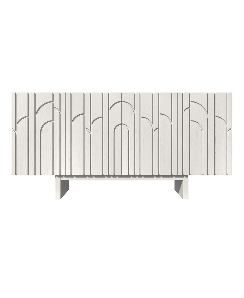 63'' Large Sideboard Buffet Cabinet 4 Door Storage Cabinet