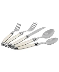 French Home Laguiole Connoisseur 20-Piece 18/10 Stainless-Steel Flatware Set with Handles