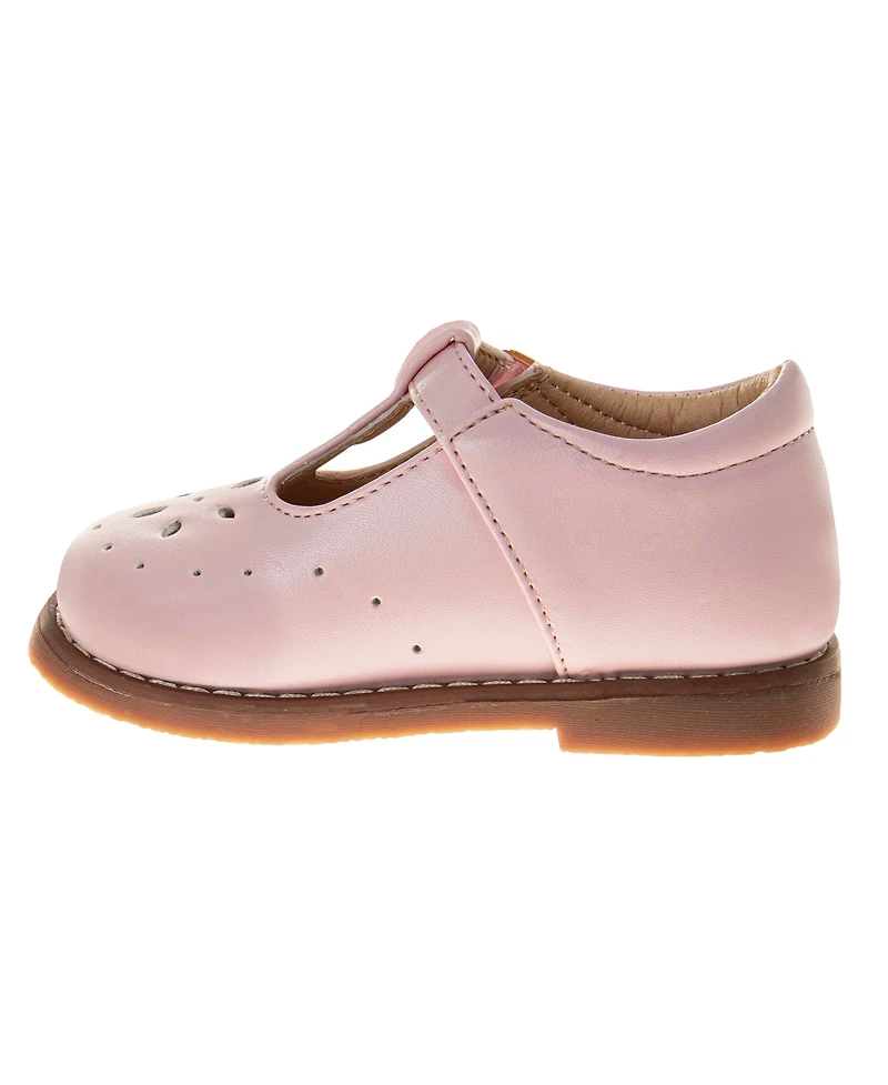 Josmo Infant Slip-Resistant Flat T-Strap Shoes