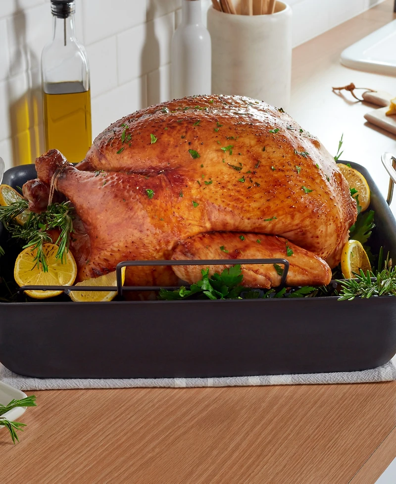 Calphalon Hard-Anodized Nonstick 16-Inch Roasting Pan with Rack