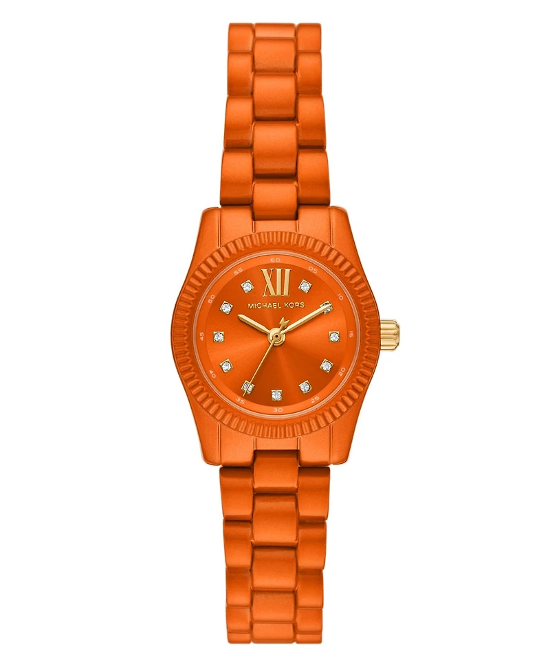 Michael Kors Women's Limited-Edition Lexington Three-Hand Orange Stainless Steel Watch, 26mm
