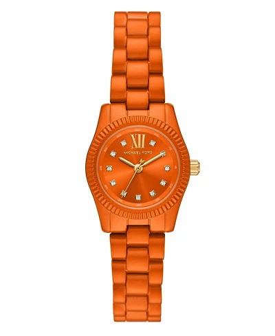 Michael Kors Women's Limited-Edition Lexington Three-Hand Orange Stainless Steel Watch, 26mm