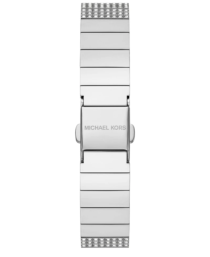 Michael Kors Women's Darrington Two-Hand Silver-Tone Stainless Steel Watch, 14mm