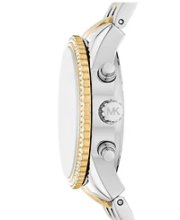 Michael Kors Women's Mini Bryant Chronograph Two-Tone Stainless Steel Watch, 35mm