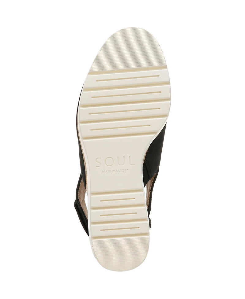 Soul Naturalizer Women's Giselle Peep Toe Slingback Wedge Sandals
