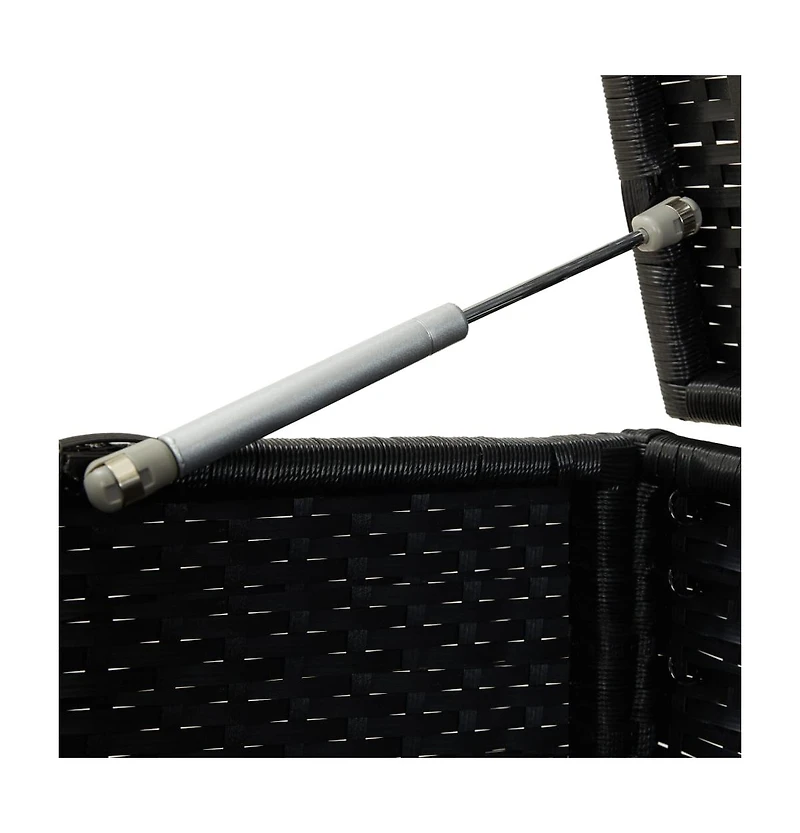 vidaXL Patio Storage Box Poly Rattan 78.7"x19.6"x23.6