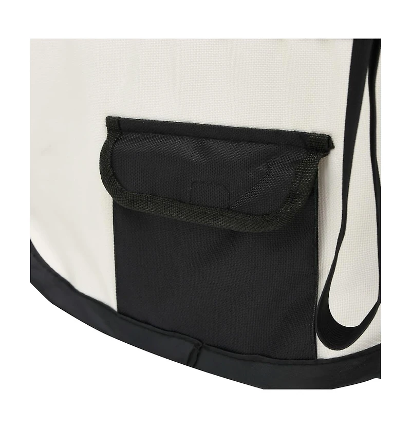 Foldable Dog Playpen with Carrying Bag Black 57.1"x57.1"x24"