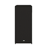 vidaXL Patio Storage Cabinet Black 41.3"x21.7"x44.5" Poly Rattan