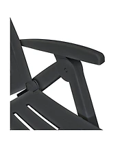 vidaXL Sun Lounger with Footrest Plastic Anthracite