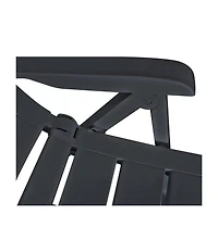 Reclining Patio Chairs 2 pcs Plastic Anthracite