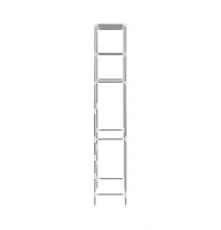 vidaXL 3-Tier Storage Rack over Toilet Silver 20.9"x11"x66.5"