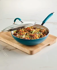 Rachael Ray Cucina Ceramic Nonstick 11" Stir Fry Pan with Lid