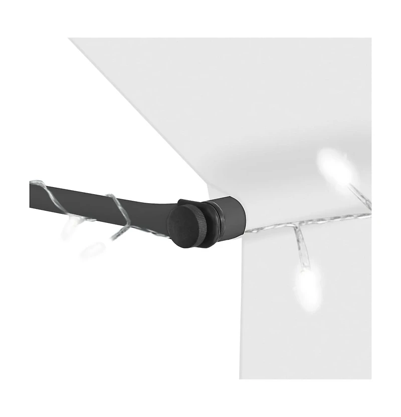 Manual Retractable Awning with Led 137.8" Cream